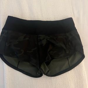 Lululemon green camo shorts